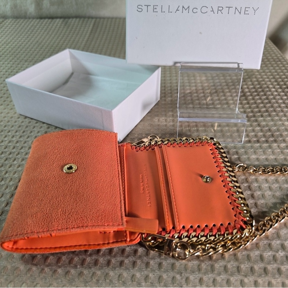 Stella McCartney Falabella Orange flap vegan wallet - Picture 6 of 16